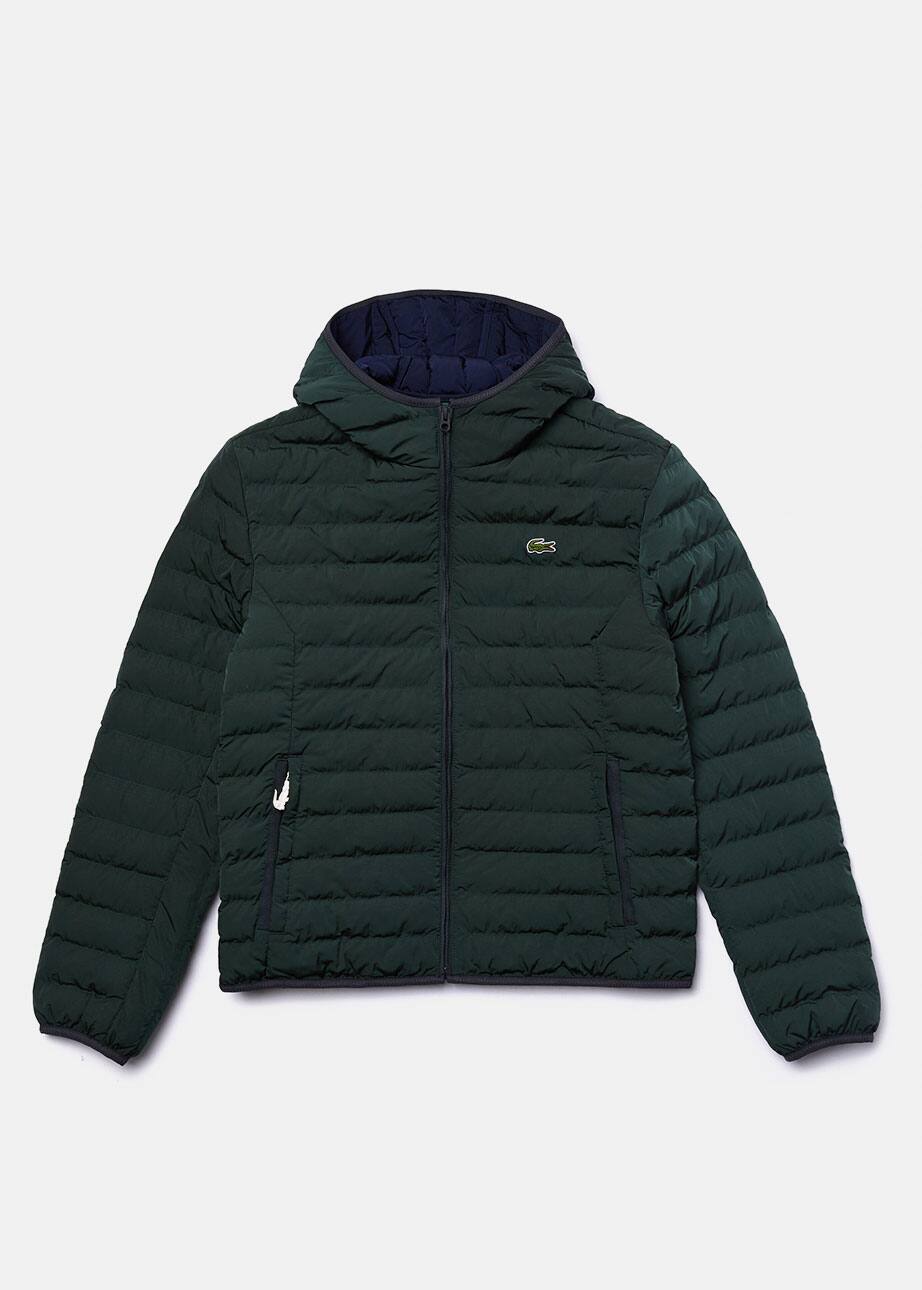 Chaqueta acolchada corta verde Lacoste para hombre