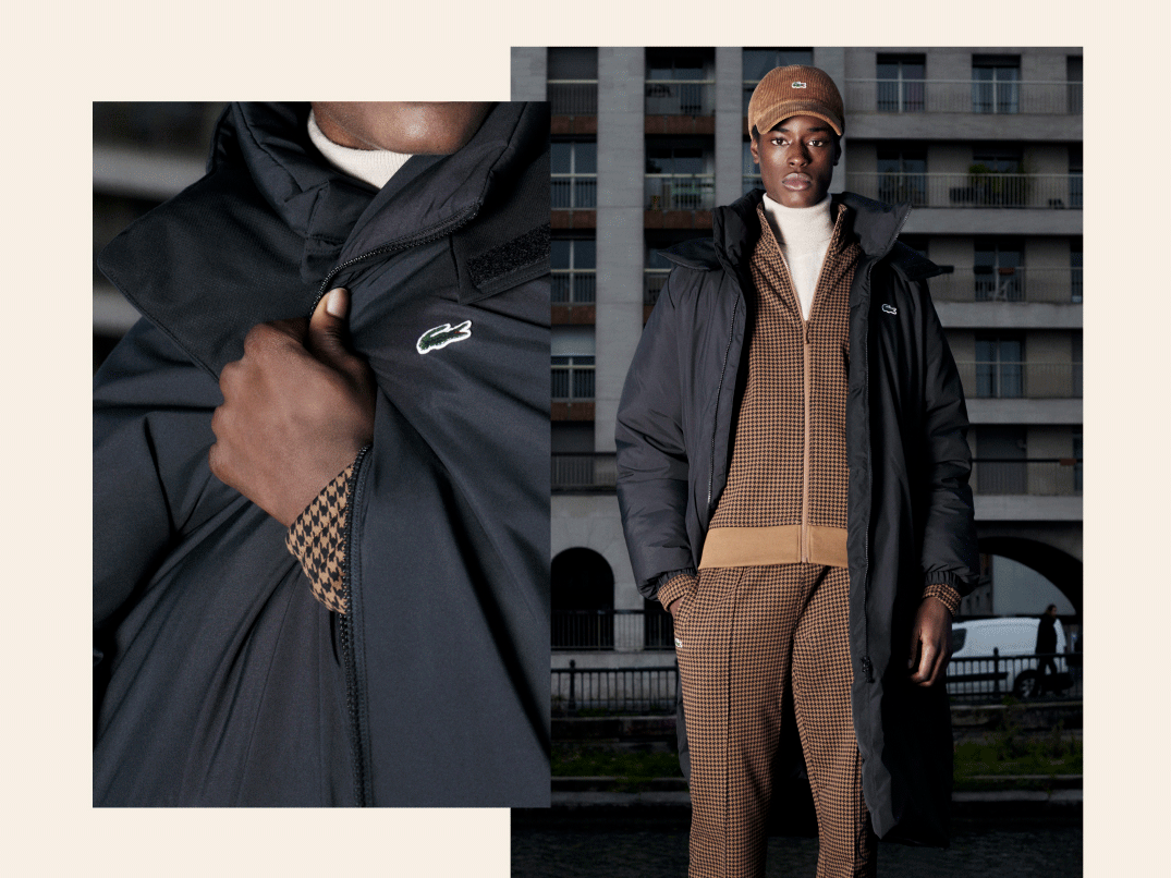 Chaqueta acolchada con capucha envolvente y cuello alto