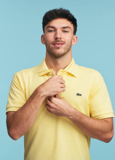 Pierre Gasly at the Lacoste Polo Factory