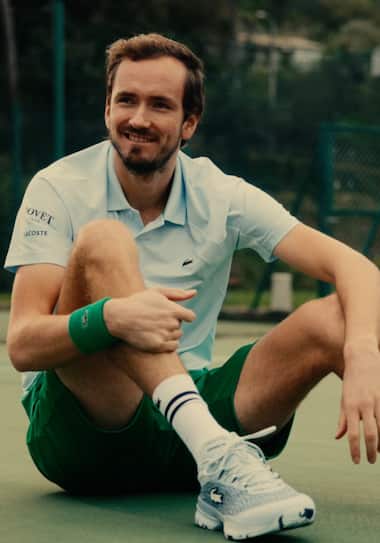 Novak Djokovic wearing Lacoste with his Miami Open collection