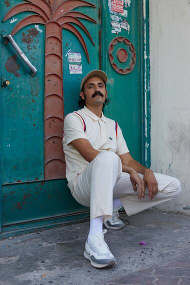 Camisa de punto de algod&oacute;n, rosa palo de manga larga Lacoste