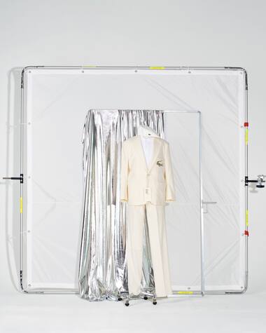 Replica of René Lacoste's blazer embroidered with the crocodile, 1927 © Lacoste Archives