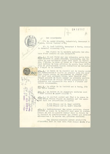 Eerste Lacoste polo, 1934 © Lacoste archieven