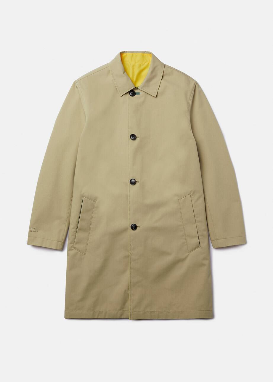cappotto trench-style beige uomo lacoste