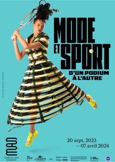 Locandina della mostra "Mode et Sport d'un podium à l'autre".