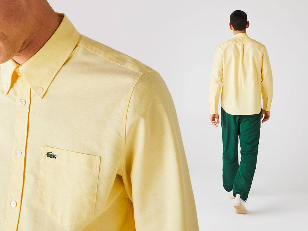 Camicia rilassata in cotone spesso Lacoste