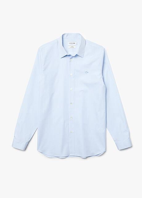 Lacoste long-sleeved fitted grey shirt