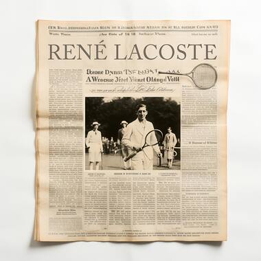 Tennista degli anni '20. Immagine generata dall'intelligenza artificiale utilizzando MidJourney.