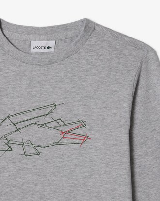 T-Shirt aus schwerer Baumwolle mit Krokodilgrafik