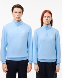 Sweatshirt mit Reißverschluss, hohem Kragen und Print