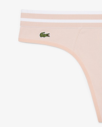 Tanga aus Baumwolle mit gestreiftem Bund