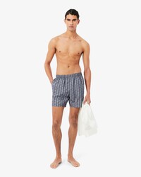 Halblange Badehose mit Monogramm-Druck