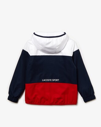 Jungen Tennis-Jacke mit Kapuze und Colorblocks LACOSTE SPORT