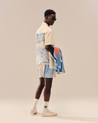 Relaxed Fit-Hemd mit Streifen und Krokodil