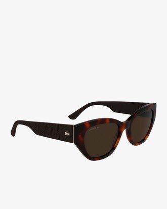 Rechteckige Acetat-Sonnenbrille mit Monogramm