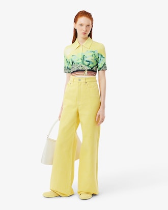 Slim Fit-Polohemd Runway mit Grafikmotiv