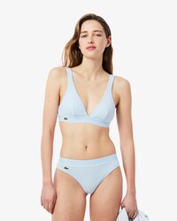 Triangel-Bralette aus gerippter Baumwolle