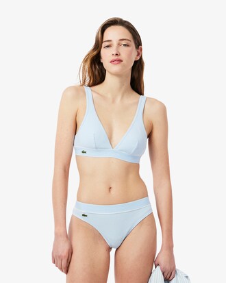 Triangel-Bralette aus gerippter Baumwolle