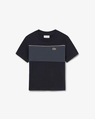 T-Shirt aus Baumwolle mit Colorblock-Design