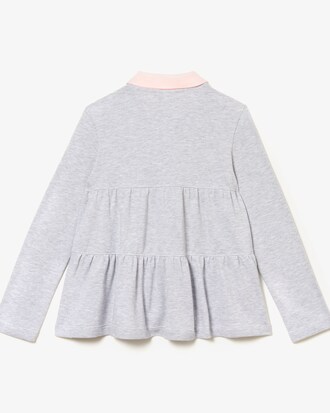 Geschmeidiges M&auml;dchen LACOSTE Poloshirt aus Baumwollpiqu&eacute;