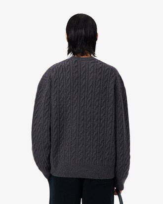 Cardigan Runway aus Kaschmir mit Zopfmuster