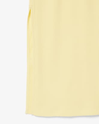 Langes Rippstrick-Polokleid aus Baumwolle