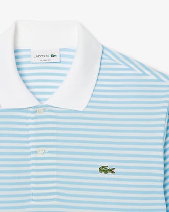 Classic Fit-Polohemd L.12.12 aus Petit Piqué mit Streifen