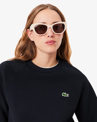 Sweatshirt aus Piqué mit Rundhalsausschnitt
