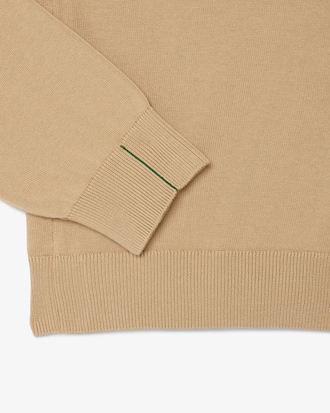 Einfarbiger Pullover aus Baumwolle mit Rundhalsausschnitt