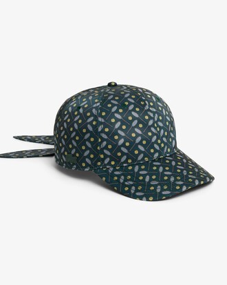 Cap aus Satin mit Krawattenakzent