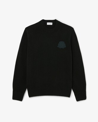 Pullover aus Wolljersey mit gesticktem Wappen