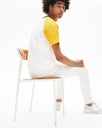 Baumwoll-T-Shirt mit Colorblocks f&uuml;r Sie und Ihn LACOSTE L!VE