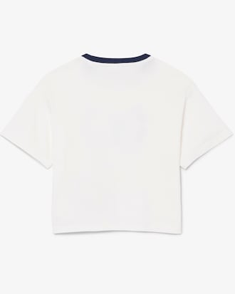 T-Shirt aus Baumwolle mit kontrastierendem Badge