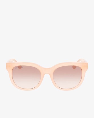 Ovale Acetat-Sonnenbrille mit Kroko-Print