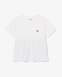 T-Shirt aus Baumwolle mit Faltensaum