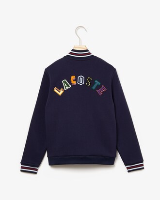 Jungen Teddyjacke mit Kontrast-Streifen und Croc-Aufnäher