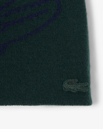 Krokodil-Mütze aus Wolljacquard