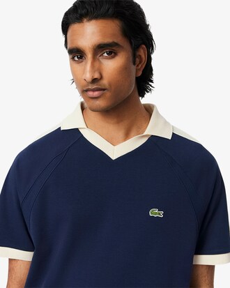 Classic Fit-Polohemd mit Piqué-Einsätzen