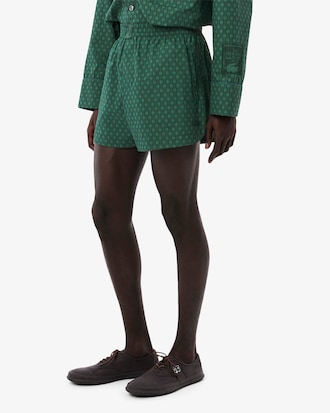 Bedruckte Shorts Runway aus Popeline
