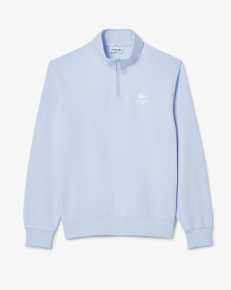 Sweatshirt mit Rei&szlig;verschluss, hohem Kragen und Print