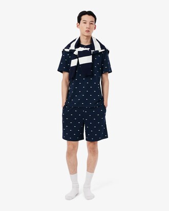Pyjama-Oberteil mit Krokodil-Print