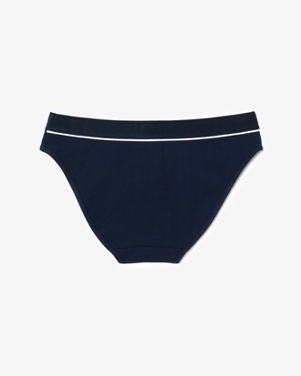 Slips aus gerippter Baumwolle mit gesticktem Krokodil