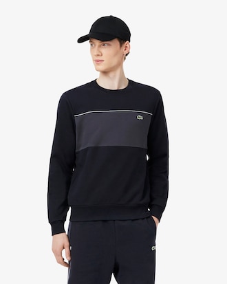 Fleece-Sweatshirt mit Colorblock-Design