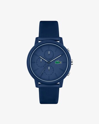 LACOSTE 12.12 Chronograph aus blauem Silikon