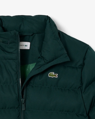 Unisex Puffer-Jacke aus Diamant-Taft mit Kapuze