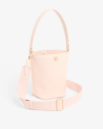 Kleine Eimertasche Tennis Bliss aus Leder