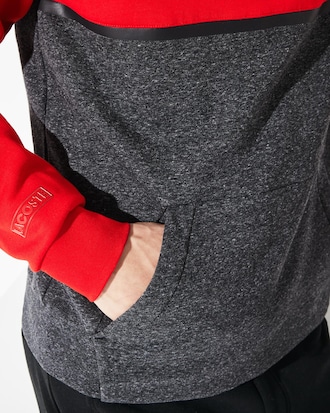 Herren LACOSTE SPORT zweifarbiges Tennis Sweatshirt aus Fleece