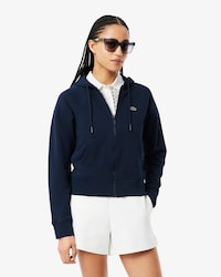 Hoodie aus Fleece mit Reißverschluss