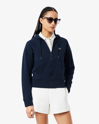 Hoodie aus Fleece mit Reißverschluss