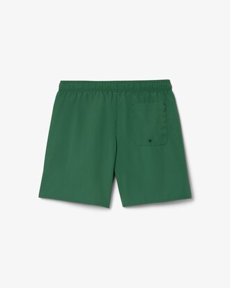 Halblange, einfarbige Badehose